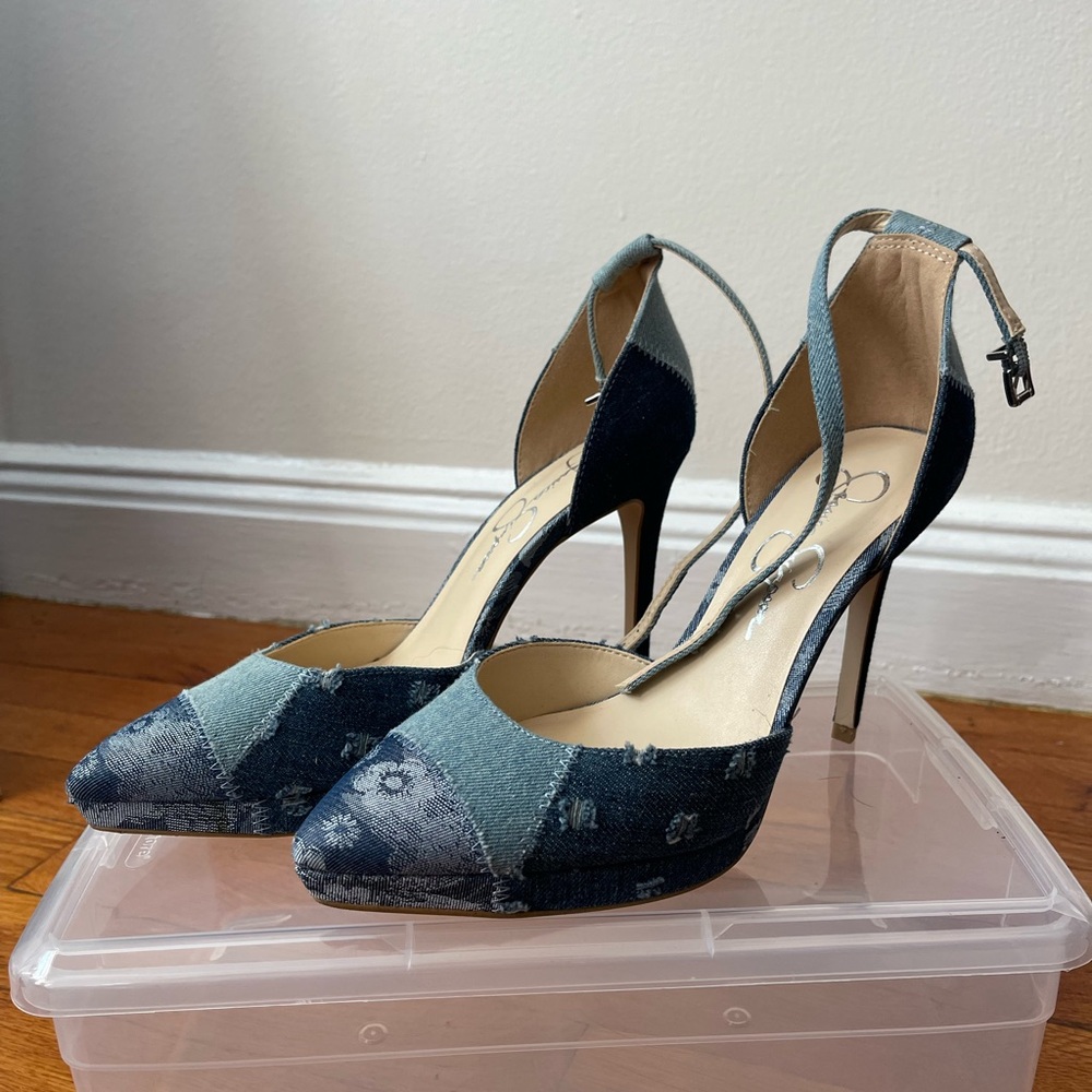 Denim Patchwork Jessica Simpson Heels